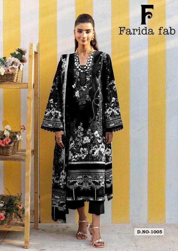 Farida fab black & white wholesale salwar suit market in kolkata 